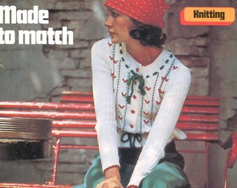 Sweater Knitting Pattern - Cardigan Cable Design with Bonus Matching Socks