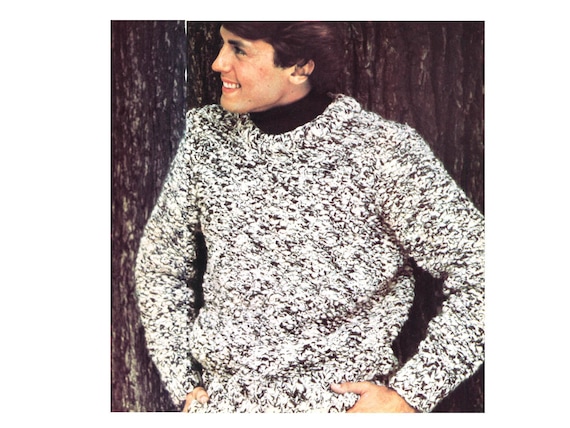 Sweater Knitting Pattern Bulky Mens Tweed Pullover Sweater Knitting Pattern Bulky Mens Tweed Pullover