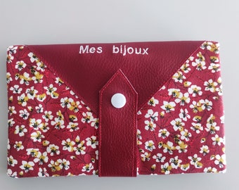 Pochette à bijoux de voyage, trousse à bijoux, organisateur de Bijoux, Bagues, Bracelets, Colliers, et Boucles d'oreilles.