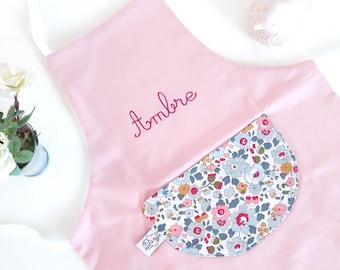 Tablier enfant cuisine personnalisé Liberty, cadeau petite fille