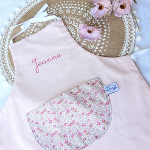 Personalisierte Liberty-Rosa-Kinderküchenschürze, kleines Mädchengeschenk
