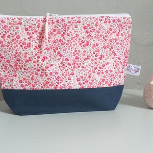 Trousse de toilette personnalisée enfant bébé Liberty Phoebe rose, cadeau naissance fille zdjęcie 9