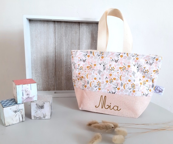 Bolso niña personalizado Flor rosa, mini tote baile, piscina, playa, regalo niña  bolsa Pascua -  México