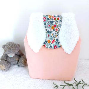 Sac à dos enfant personnalisé Lapin Liberty Betsy porcelaine, cartable maternelle fille