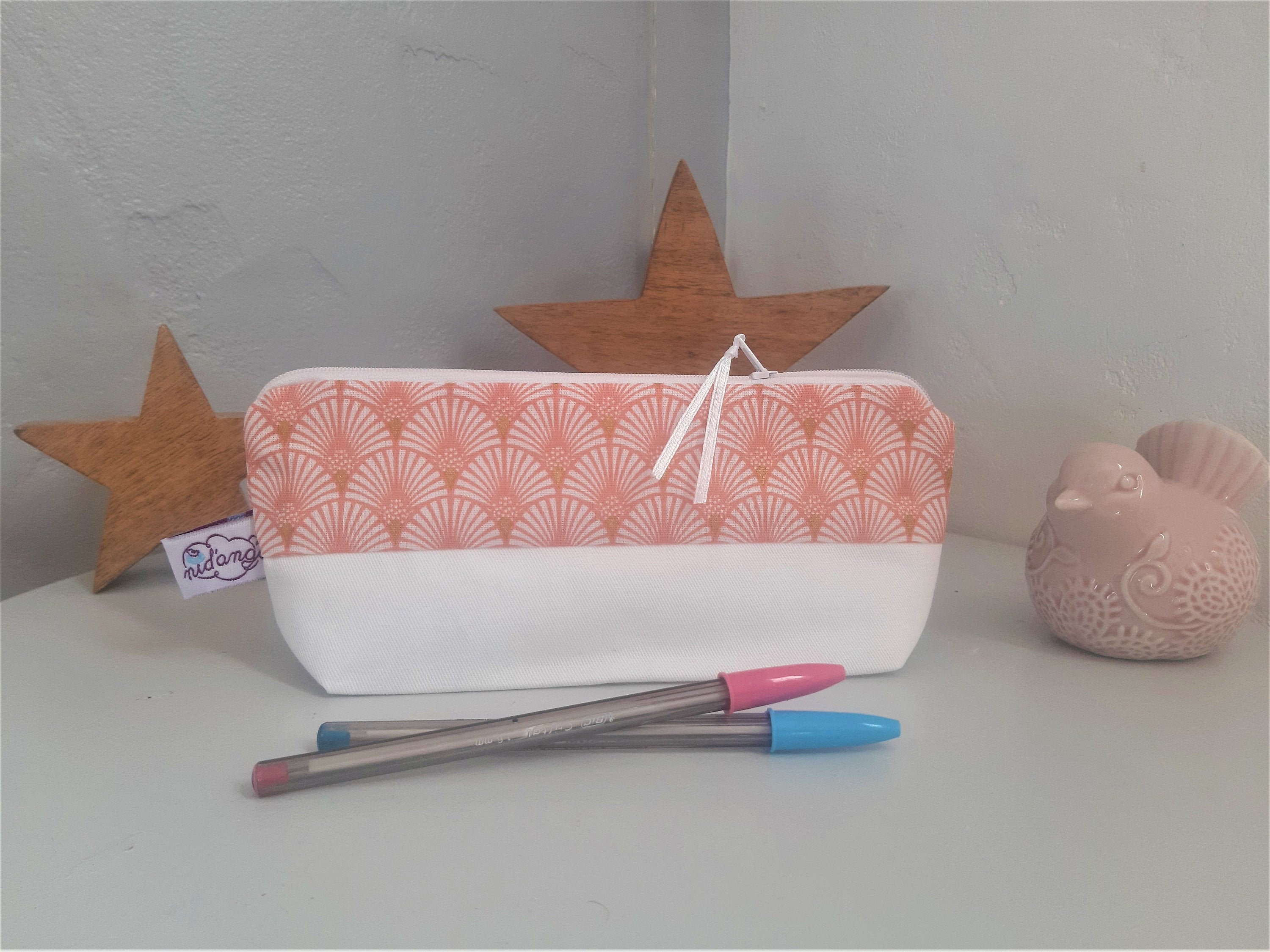 Trousse Crayon Personnalisée Enfant Femme Rose