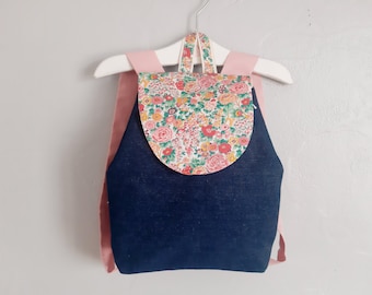 Sac à dos enfant personnalisé Liberty, cartable maternelle crèche fille