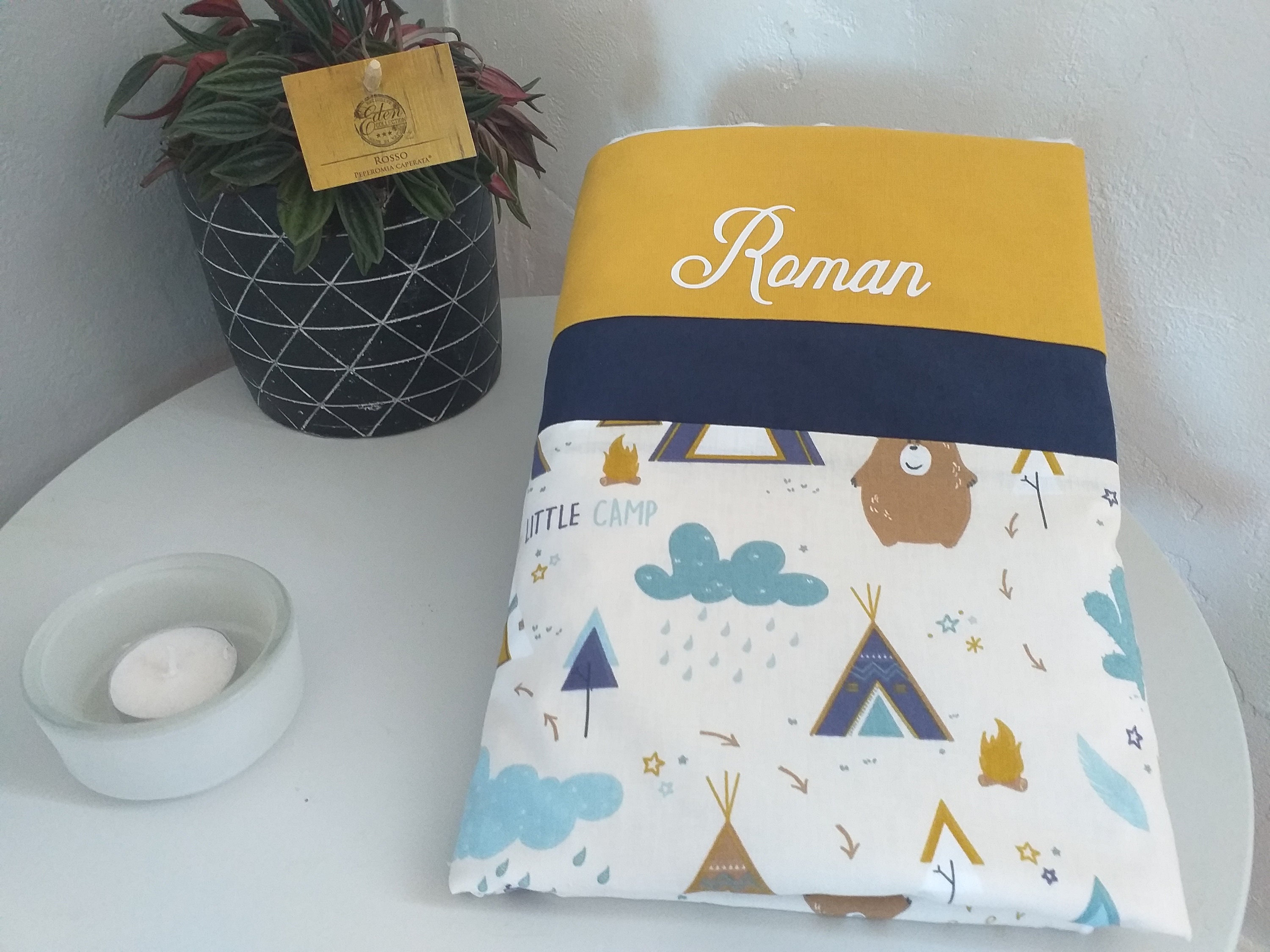 Couverture Bébé Personnalisée Animaux, Cadeau Naissance Garçon