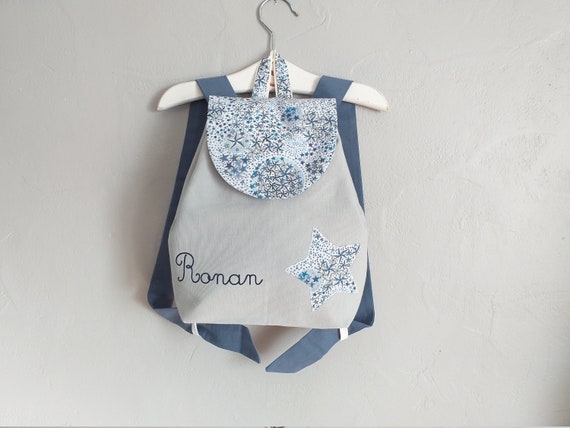 Sac A Dos Enfant Personnalise Prenom Brode Creche Nounou Etsy
