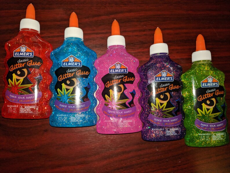 Elmer's Clear Glitter Glue blue red purple pink or Etsy