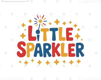 Little Sparkler Kids SVG, 4 de julio SVG, 4 de julio SVG, 4 de julio SVG, patriótico SVG, América SVG, archivo de corte Cricut