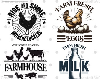 Farmhouse Bundle png, Cow png, Sublimation Transfer, Png, Cattle Png, Rancher Png, Farmer Png, Western Png, Farm Fresh png, Farmhouse png