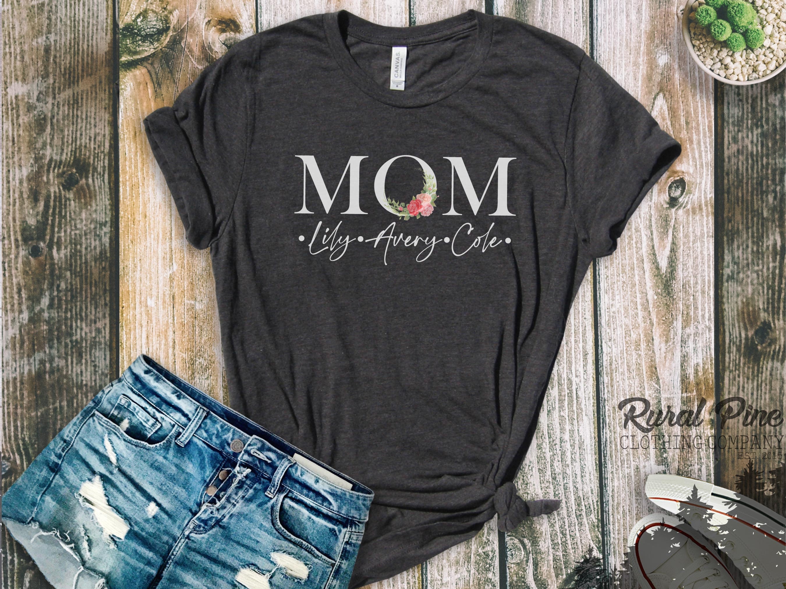 Customized Mom Shirt Personalized Mother Shirt Mama Shirt | Etsy