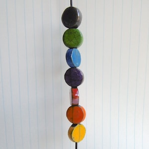 HANDCRAFT CERAMIC rainbow raku beads image 8