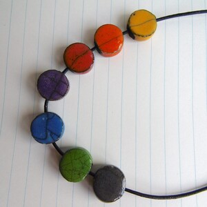 HANDCRAFT CERAMIC rainbow raku beads image 5