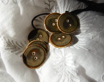 BOUTONS  ORIGINAUX boutons brun marron pour tricot ou couture accessoire de mercerie