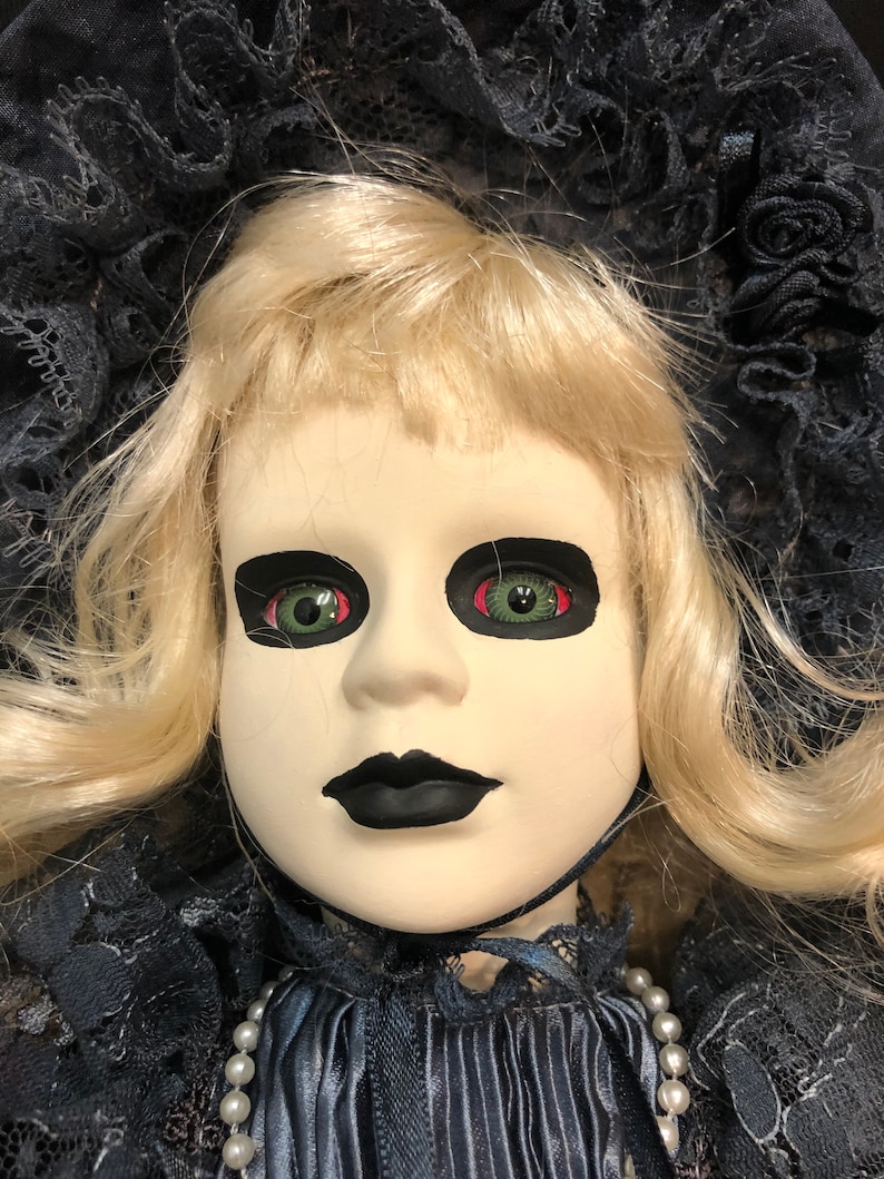 Creepy Doll Horror Doll Goth Halloween Prop Etsy