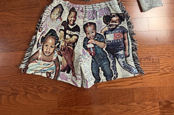 Blanket Fringe Tapestry Shorts - Etsy