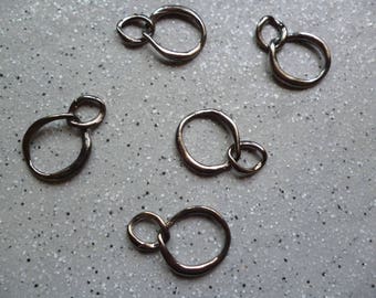 2 charms connectors, 8 in antique silver infinity symbol