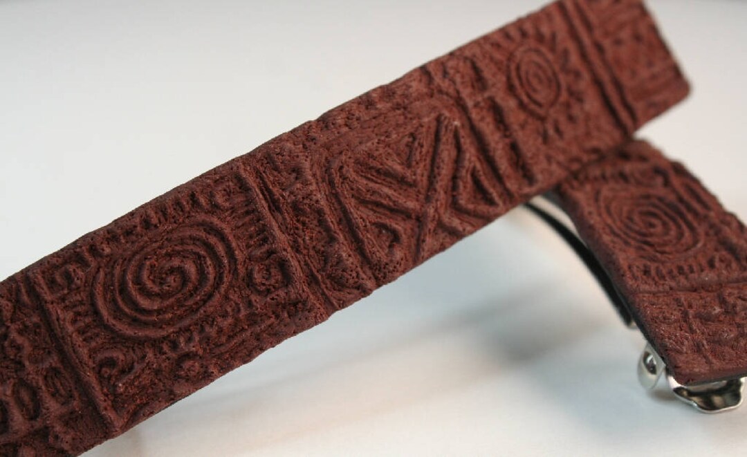 Artisan Haarspange HY-25 Handgefertigt – Kupfer, Petroglyph Pferd-Motiv, 9,1 Cm, Rutschfest