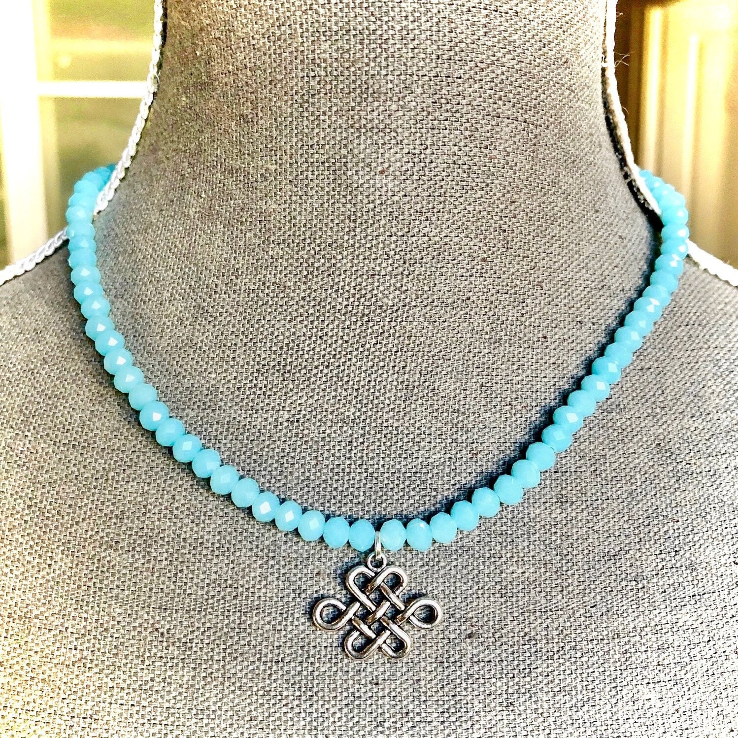 Collier perles rondes facettes tourmaline multicolore gemme naturelle