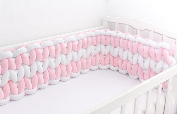 baby crib bumper knotted braided