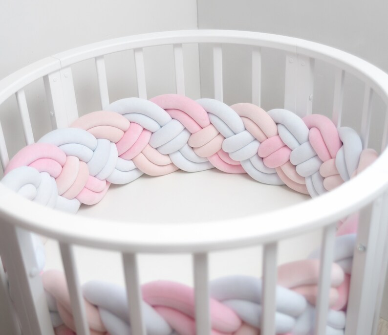 mini crib bumper braid