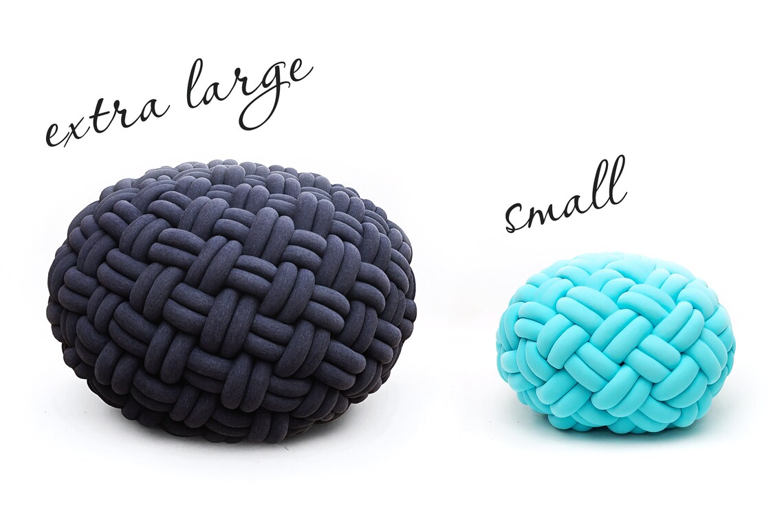 Almohada de suelo de nudo. Cojín de piso de terciopelo. | Etsy