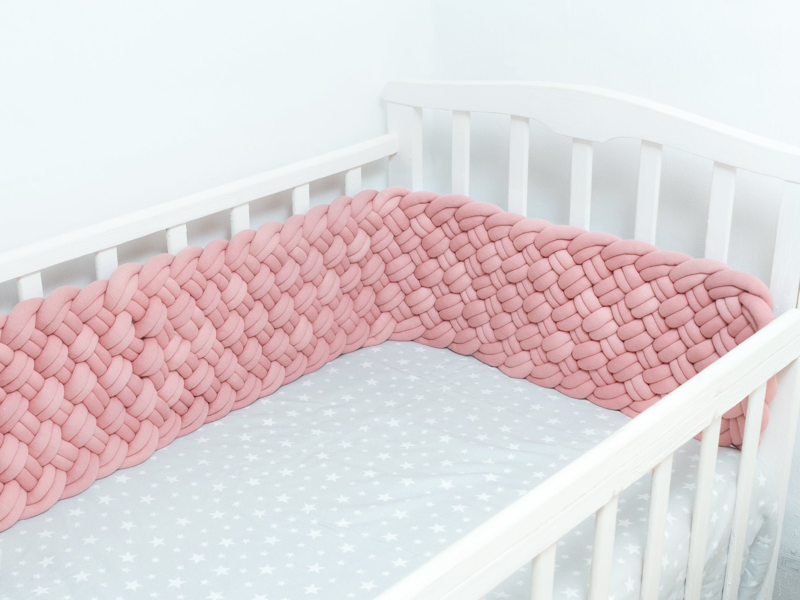 Braided crib bumper cot bumper Etsy