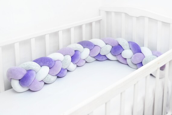 lavender crib bumper