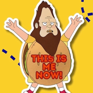 Sticker Beefsquatch | Gene Belcher | C'est moi maintenant ! | Fan Art Bobs Burgers