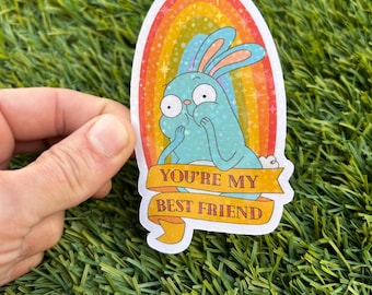 Barry Buns Bunny Sticker: Kiff Fan Art, Glossy or Holographic