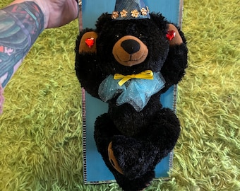 Large Faux Taxidermy Stuffed Posable Clown Bear