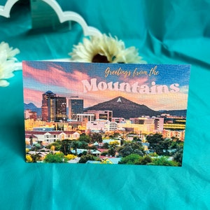 Postales impresas a mano / Montañas de Arizona / Elija su tarjeta y el tamaño del paquete