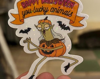 Sassy Green Witch Sticker: Helen Kiff Fan Art - Halloween Charm