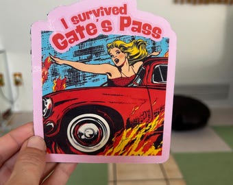 I survived Gates Pass | Tucson, Arizona Sticker | retro
