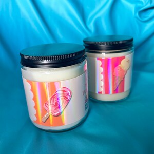 Scented Candles | Handprinted | Ice Cream or Popsicles