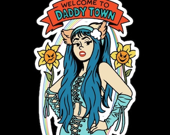 Ashnikko Fan Art | Daddy Town | Sticker, Magnet or Tattoo | Choose Your Size and Finish