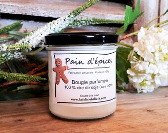 Bougie végétale parfumée Pain d'épices