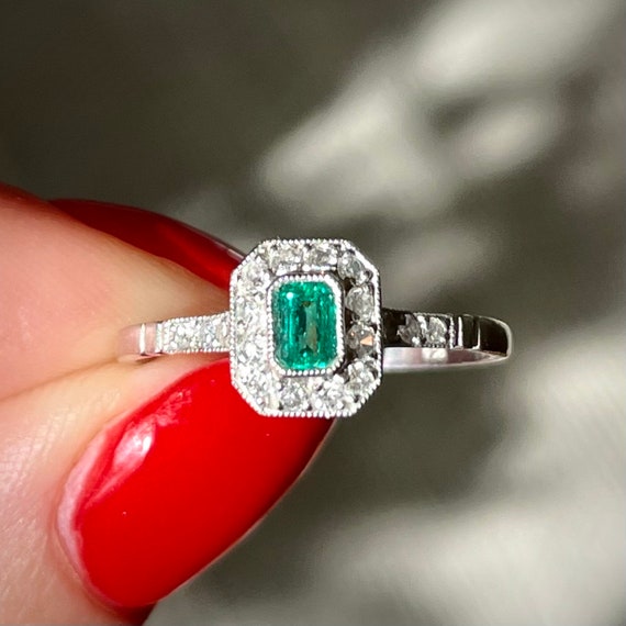 1920s Emerald Engagement Ring