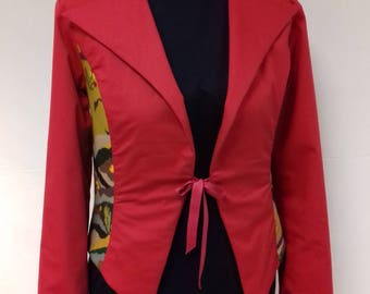 Veste femme à découpes canevas