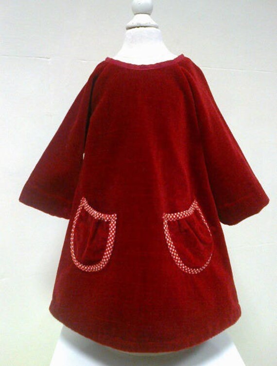 red velvet pinafore dress