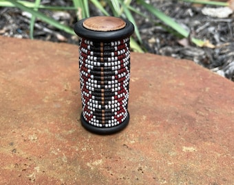 Black-White Basket Illusion Box with Screw Top