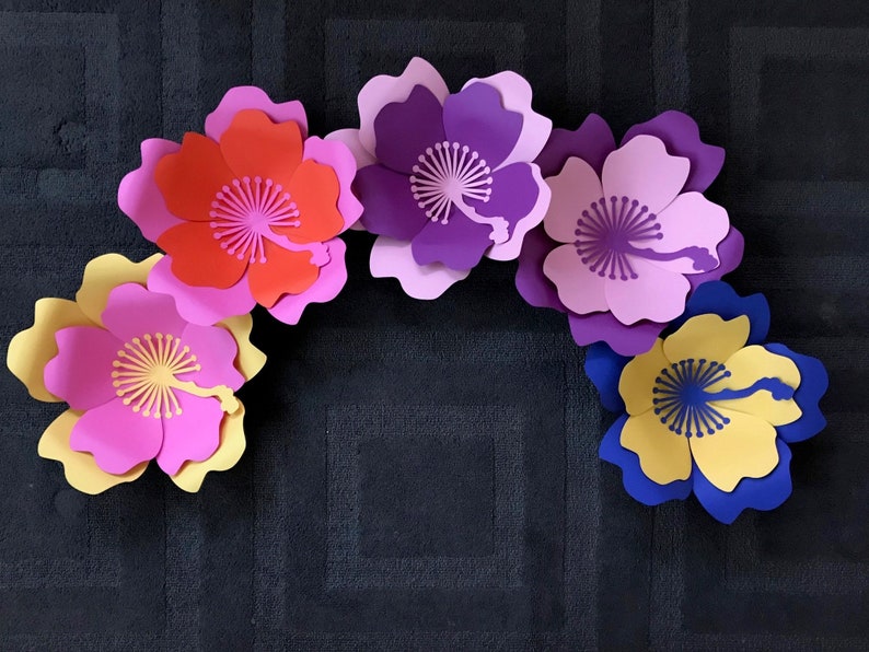 Hawaiian Hibiscus Template Party Decorations Cricut Hawaiian Flower Moana Theme Tropical Flowers Giant Tropical Paper Flower Backdrop Party Supplies Party Decor Deshpandefoundationindia Org