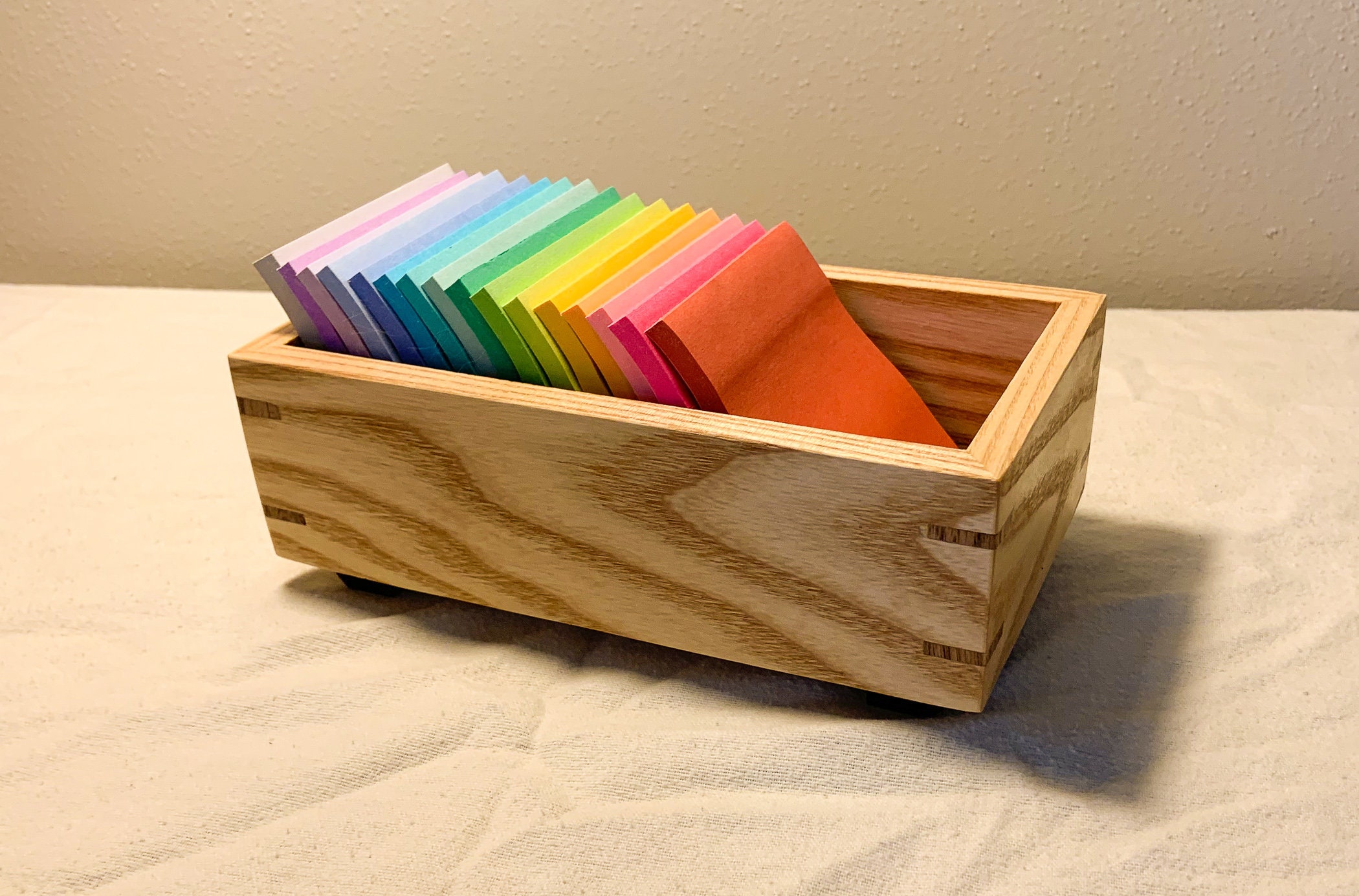 Ash PostIt Note box with Walnut accents Handmade Etsy