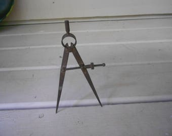 Scriber Caliber Divider Vintage metal art, leathercraft