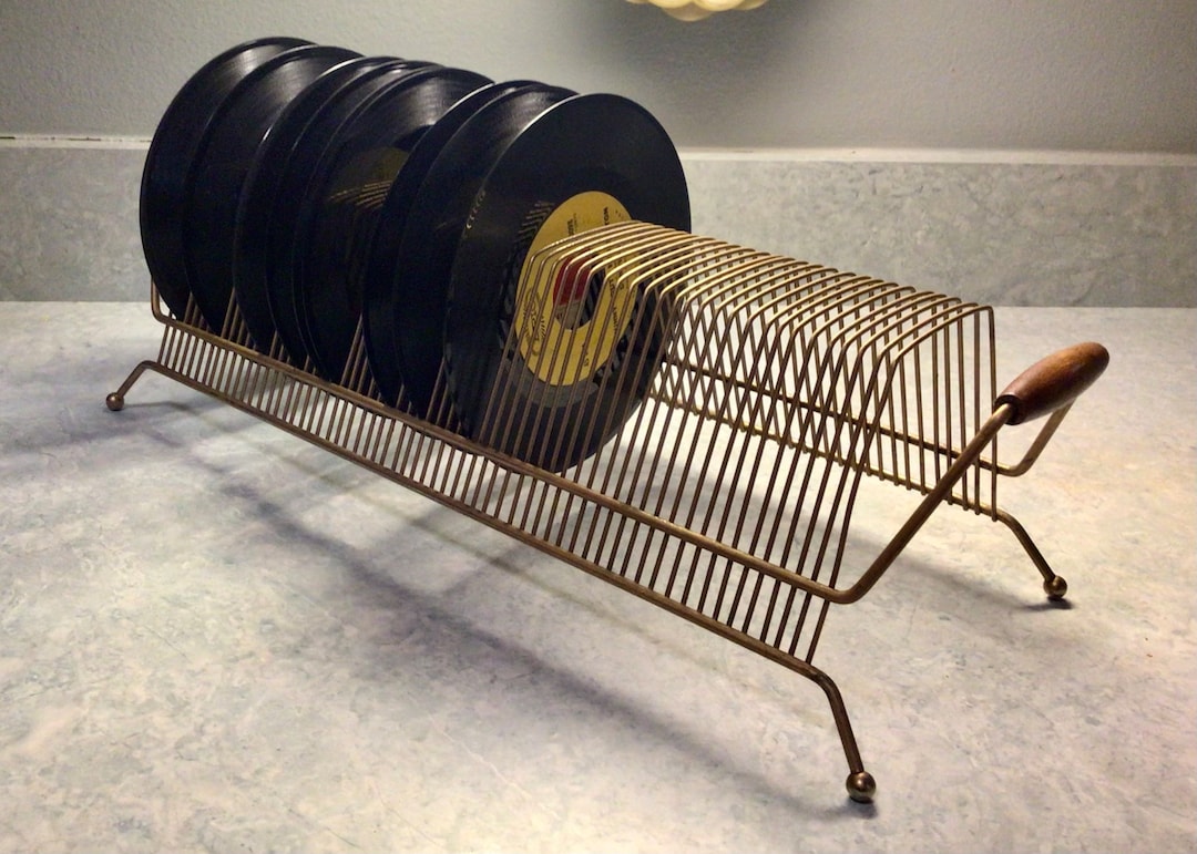 Vintage Record Holder Retro 45 Record Holder Metal With Etsy