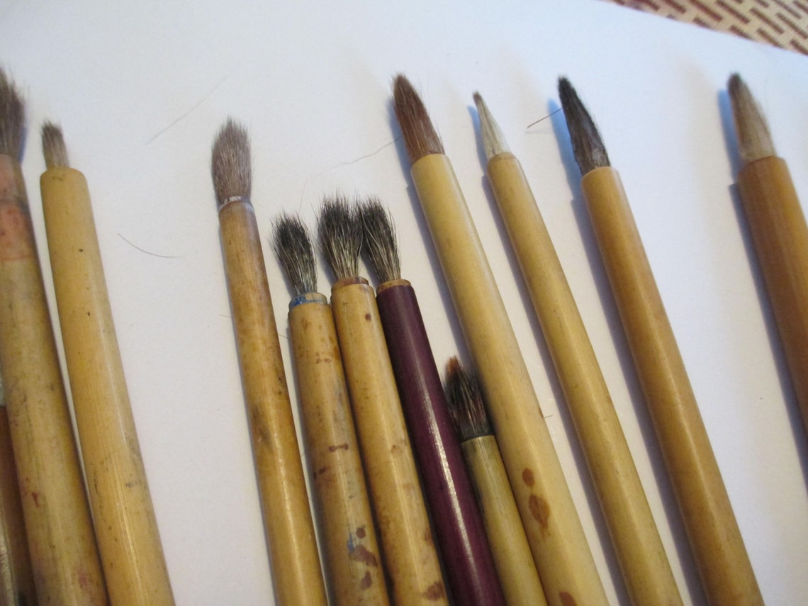 Vintage Japanese Ink Paint Supplies SumiE Black Ink Paint Etsy