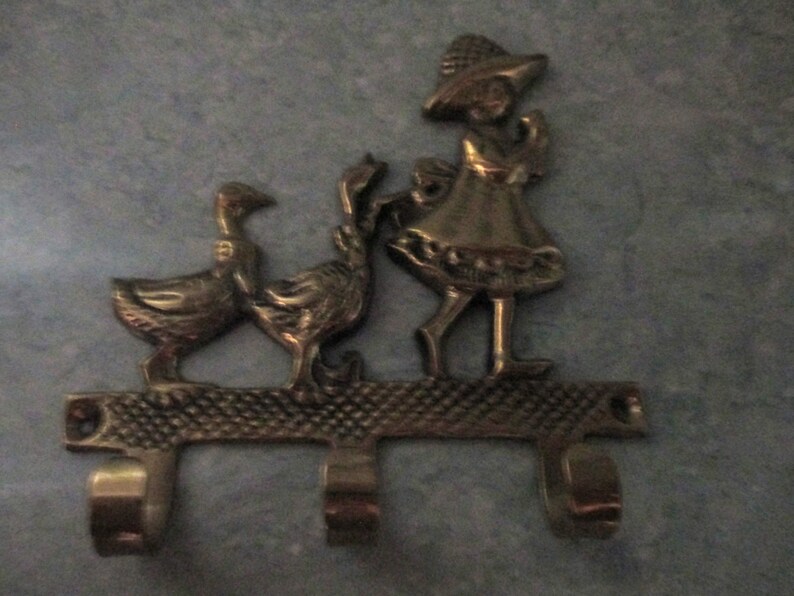 Vintage Key Hooksolid Brass Coat Hook Towel Hook Nursery Etsy