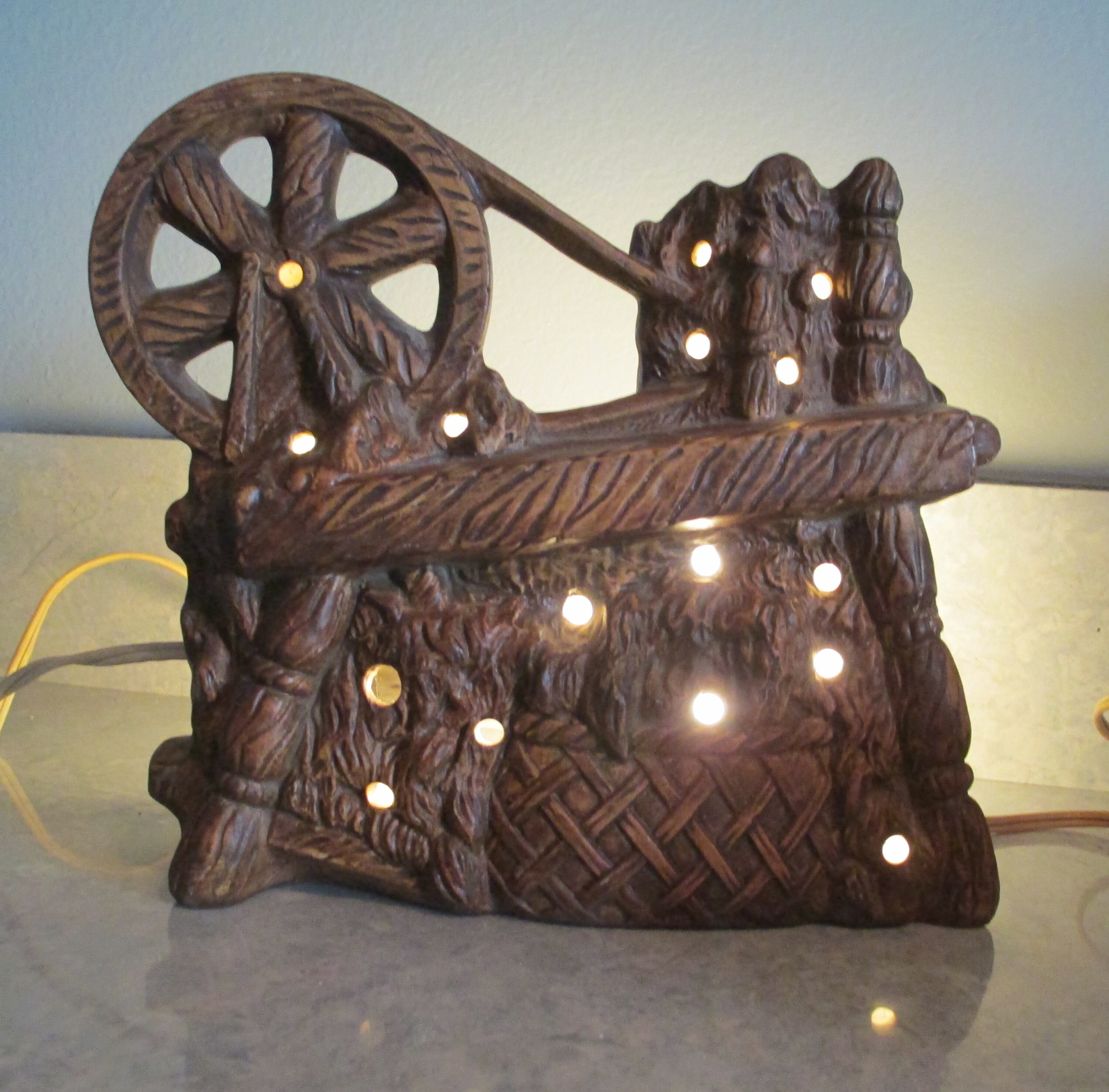 Vintage TV Lamp1950's Retro Spinning Wheel TV Lamp Etsy