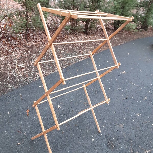 Wooden Clothes Drying Rack Etsy